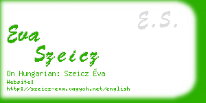 eva szeicz business card